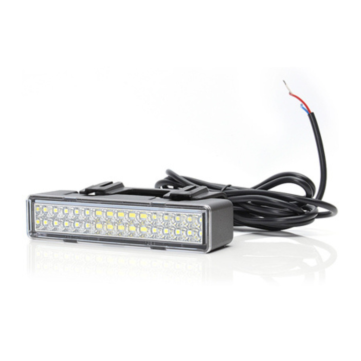 12-24V LED daytime running light (right, left), 30 LED, ECE, EC, 10R, IP66/68, 146.5x32.8x50mm