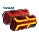 LED AUTOLINE 12-24V aizmugurējais lukturis, kreisais, IP67, Melna/sarkana/oranža