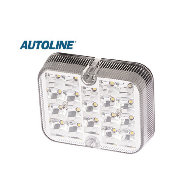 AUTOLINE 12-24V LED reversing light, 19 LEDs, 100x80 mm