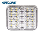 AUTOLINE 12-24V LED reversing light, 19 LEDs, 100x80 mm