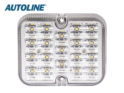 AUTOLINE 12-24V LED reversing light, 19 LEDs, 100x80 mm