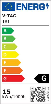 E27 15W(1250Lm) LED Spuldze V-TAC SAMSUNG, garantija 5 gadi, A65, auksti balta gaisma 6400K