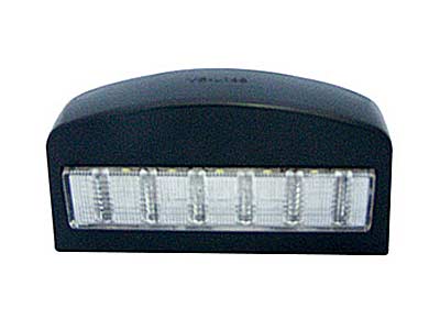 12 LED license plate light, 10-30V, black, 104x54x48mm
