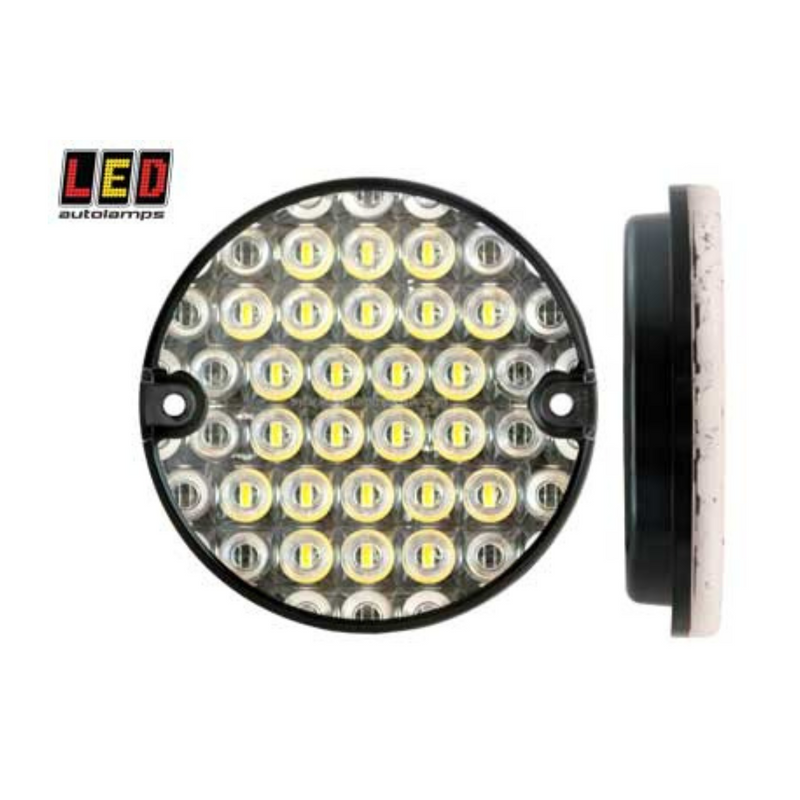 LED 12-24V AUTOLAMPS tagurduslamp, ECE, EMC, IP67, Ø95x18 mm