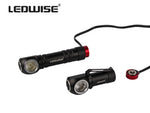 LEDWISE SP ECOKIT 6W XPG3 LED profesionāli lukturi 2 gab, 600Lm, komplektā: metāla stiprinājums, USB magnētiskās uzlādes kabeļi un galvas saite