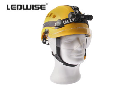 LEDWISE CREE XHP 50 LED professionell ficklampa, ingår: USB magnetisk laddningskabel, metallbältesklämma, pannband, 2 st, O-ring, användarmanual
