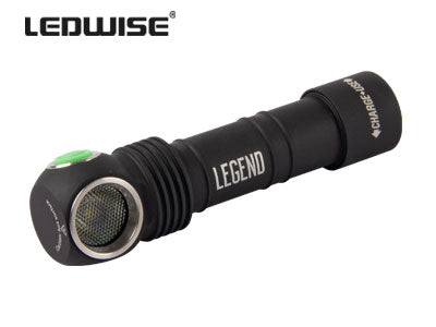 LEDWISE CREE XHP 50 LED professionell ficklampa, ingår: USB magnetisk laddningskabel, metallbältesklämma, pannband, 2 st, O-ring, användarmanual