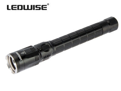 LEDWISE 12V LED profesionāls lukturis, melns, CREE XP-L HD, 930lm, 47440cd, diapazons 430m, kas īpaši paredzēts lietošanai varas iestādēm: policijai, robežsardzei, lidostas personālam utt.