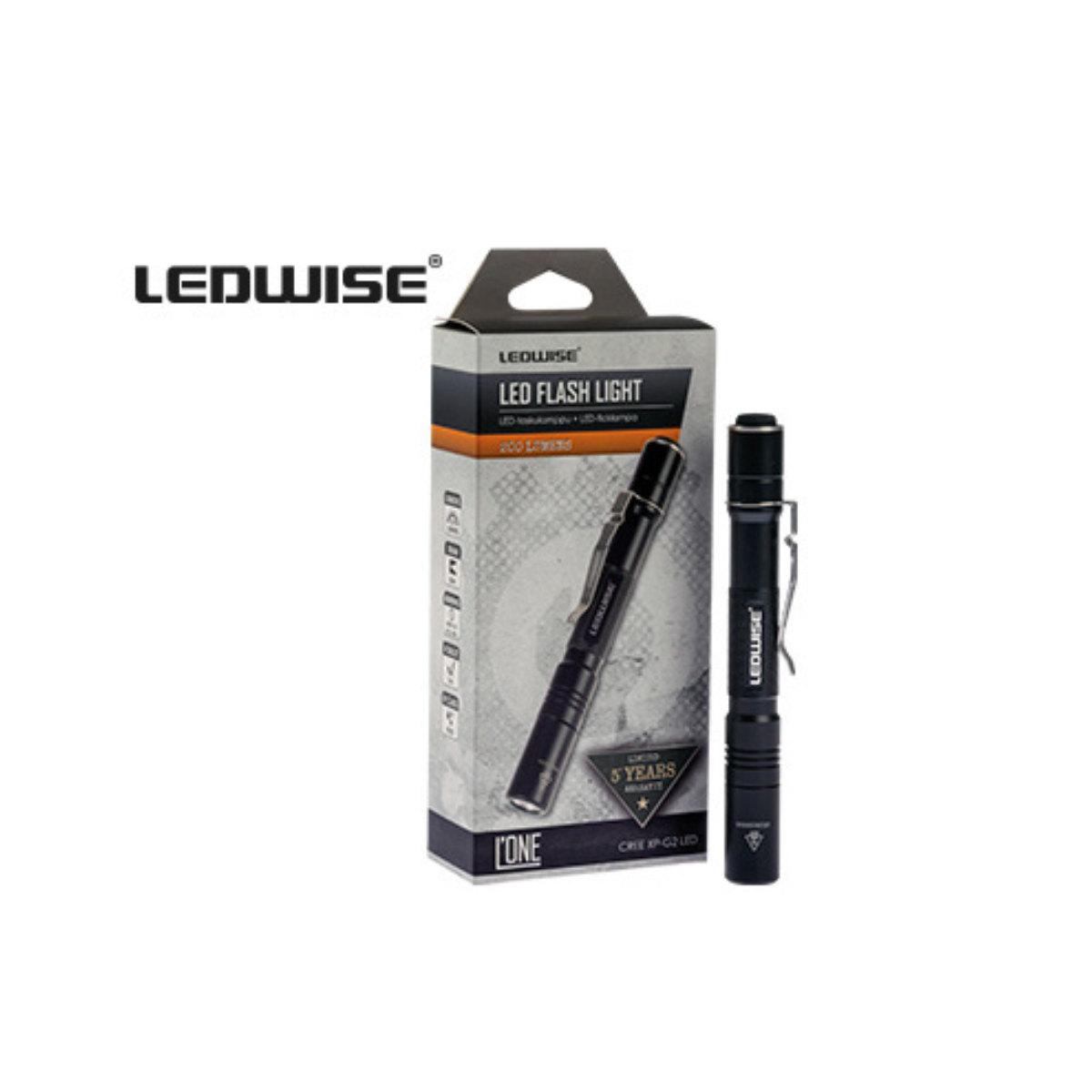 LEDWISE lukturis ar 1 CREE XP-G2 LED diodi, 2xAAA (nav iekļautas)