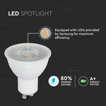 GU10 6.5W(480Lm) LED Spuldze V-TAC SAMSUNG PRO, garantija 5 gadi, auksti balta gaisma 6400K