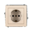 1-poolne pesa, mehaaniline DECO maandusega SCHUKO 2P+Z, z/a, IP20, beež