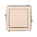 Enpolig brytarmekanism DECO, z/a, IP20/IP44, beige