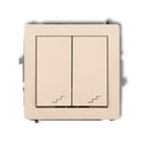 Circuit breaker 1+1 mechanism DECO, z/a, IP20/IP44, beige