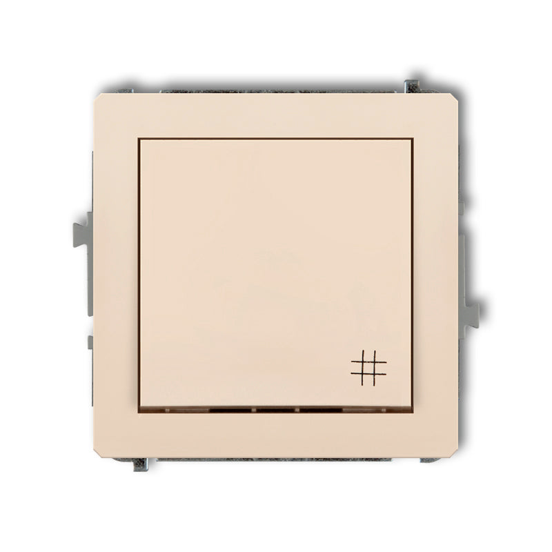 Korsbrytarmekanism DECO, z/a, IP20/IP44, beige