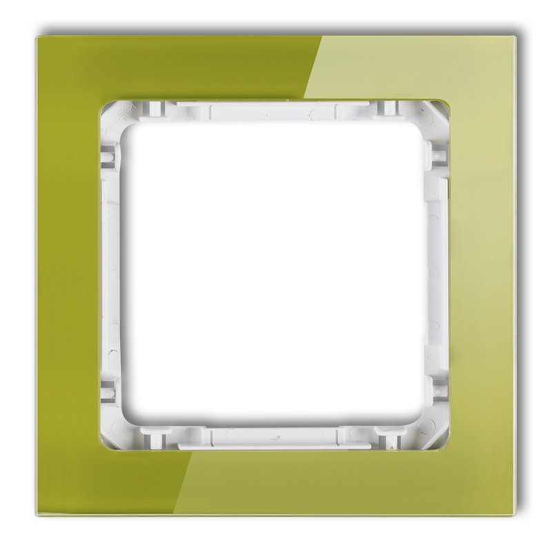 Vienrindas universāla rāmja stikla efekts (rāmis: zaļš; aizmugurē: balts)