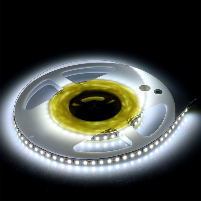 Цена на 1m_7.2W(600Lm) светодиодная лента, 120 диодов SMD3528, водонепроницаемый IP20, V-TAC, холодный белый свет 6400K