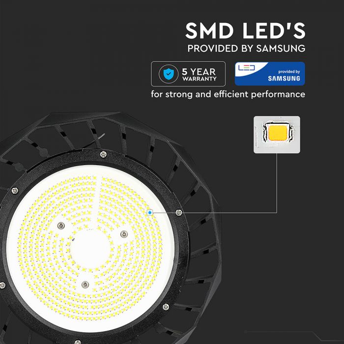 SALE_100W(16 000Lm) LED V-TAC SAMSUNG Складской фонарь, IK08, SMD диоды, 5 лет гарантии, IP65, нейтральный белый свет 4000K