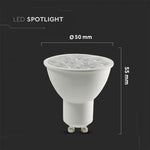 GU10 6W (500Lm) LED-lampa, SMD, V-TAC SAMSUNG, 5 års garanti, IP20, 6400K kallvitt ljus