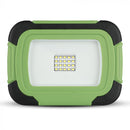 10W(700Lm) LED Spotlight, 3,7V Li-Ion 3600mAh, inbyggt batteri 3600mAh, uppladdningsbart, USB, V-TAC SAMSUNG, IP44, svart/grönt hölje, neutralvitt ljus 4000K