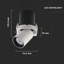 18W (1450Lm) LED sisseehitatud helkurvalgusti, V-TAC SAMSUNG, IP20, 5 aastat garantiid, neutraalne valge 4000K