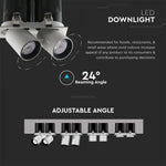 2x18W(2900Lm) infälld LED-reflektorarmatur, V-TAC SAMSUNG, IP20, 5 års garanti, neutralvit 4000K
