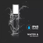 V-TAC dārza laterna ar divvirzienu kontaktligzdu, 2x16A, IP44, atbalsta LED spuldzes līdz 13W (spuldze nav iekļauta komplektā), tumši pelēks