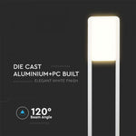 10W(650Lm) V-TAC SAMSUNG dārza gaismeklis, 144LED, IP65, balta, silti balta gaisma 3000K