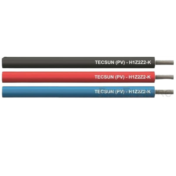 TECSUN cable for solar panels (PV) 1x6mm2, black 1kV. The price is indicated for 1m