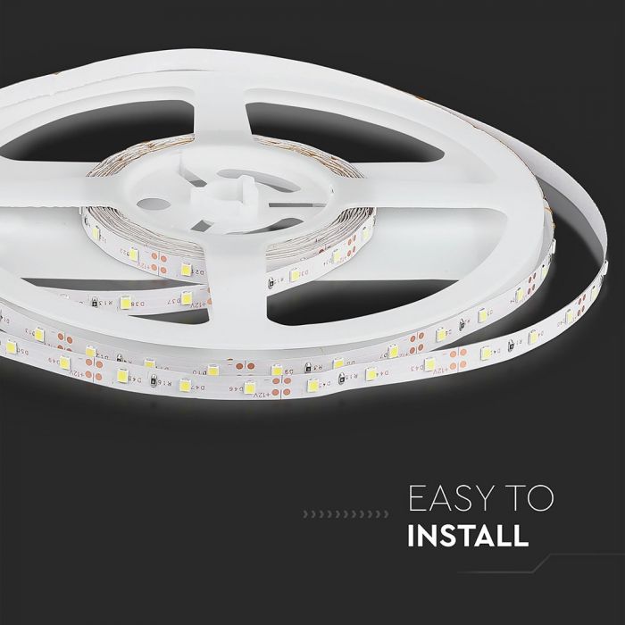 Hind 1m_3.6W/m(500Lm) LED lint, 60 dioodi SMD3528, veekindel IP20, V-TAC, soe valge valgus 3000K.