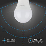 E27 11W(1055Lm) LED-lambi, A60, IP20, dimmerdatav, V-TAC, jaheda valge 6400K