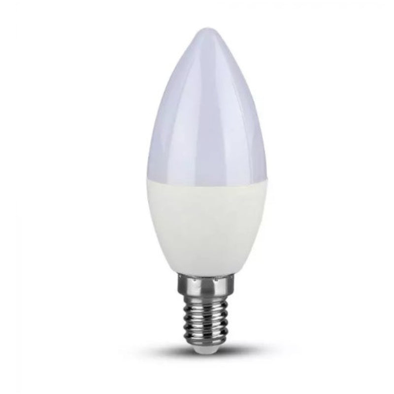 E14 5.5W(470Lm) LED spuldze, sveces forma, V-TAC SAMSUNG, dimmējama, neitrāli balta gaisma 4000K