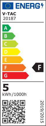 E14 5.5W(470Lm) LED spuldze, sveces forma, V-TAC SAMSUNG, dimmējama, auksti balta gaisma 6400K