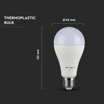 E27 17W(1521Lm) LED-lampa V-TAC SAMSUNG, 5 års garanti, A65, IP10, dimbar, kallvit 6400K