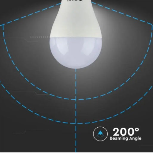 E27 17W(1521Lm) LED-lampa V-TAC SAMSUNG, 5 års garanti, A65, IP10, dimbar, kallvit 6400K