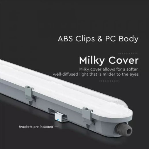 48W(5760Lm) V-TAC SAMSUNG LED Lineārais gaismeklis,IP65, IK06, 150cm, bez kontaktdakšas(kabeļu savienojums), auksti balta gaisma 6400K