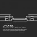 36W(4320Lm) V-TAC SAMSUNG Lineaarne valgusti, IP65, IK07, 120cm, läbipaistev, ilma pistikuta (kaabliühendus), külmvalge valgus 6400K