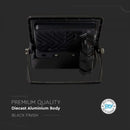 10W(735Lm) LED-strålkastare med PIR-sensor, V-TAC SAMSUNG, 5 års garanti, IP65, svart, varmvitt ljus 3000K