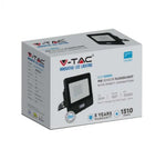 20W(1510Lm) LED-strålkastare med PIR-sensor, V-TAC SAMSUNG, 5 års garanti, IP65, svart, varmvitt ljus 3000K