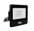 20W(1510Lm) LED Prožektors ar PIR sensoru, V-TAC SAMSUNG, garantija 5 gadi, IP65, melns, silti balta gaisma 3000K