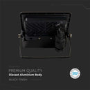 30W(2340Lm) LED spotlight with PIR sensor, V-TAC SAMSUNG, IP65, warranty 5 years, black, warm white light 3000K