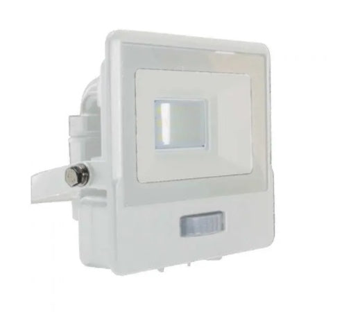 10W(735Lm) LED Spotlight with PIR sensor, V-TAC SAMSUNG, warranty 5 years, IP65, white, cold white light 6500K