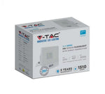 20W(1510Lm) LED-strålkastare med PIR-sensor, V-TAC SAMSUNG, 5 års garanti, IP65, vitt, kallvitt ljus 6500K