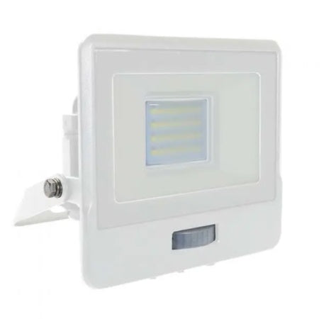 20W(1510Lm) LED Prožektors ar PIR sensoru, V-TAC SAMSUNG, garantija 5 gadi, IP65, balts, auksti balta gaisma 6500K