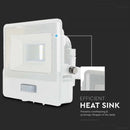 20W (1510Lm) LED-valgusti PIR-anduriga, V-TAC SAMSUNG, 5-aastane garantii, IP65, valge, külmvalge valgus 6500K