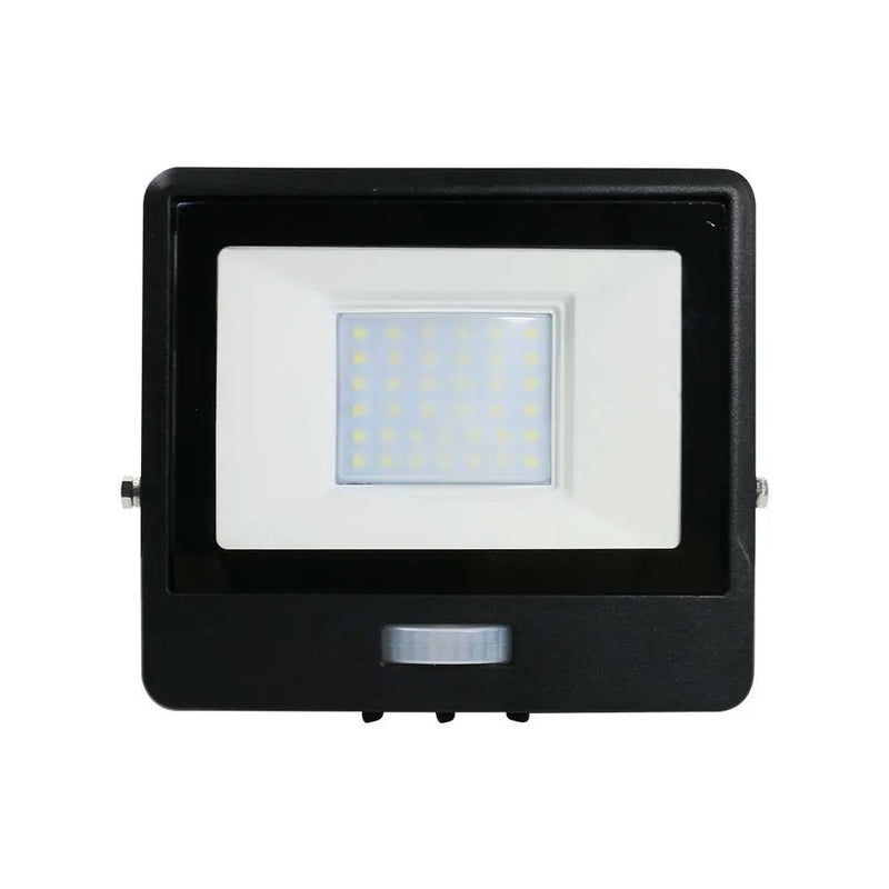 30W (2340Lm) LED-valgusti V-TAC SAMSUNG PIR-anduriga, 5 aastat garantiid, IP65, must, külmvalge 6400K