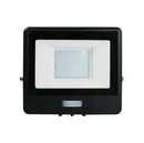 30W (2340Lm) LED-valgusti V-TAC SAMSUNG PIR-anduriga, 5 aastat garantiid, IP65, must, külmvalge 6400K