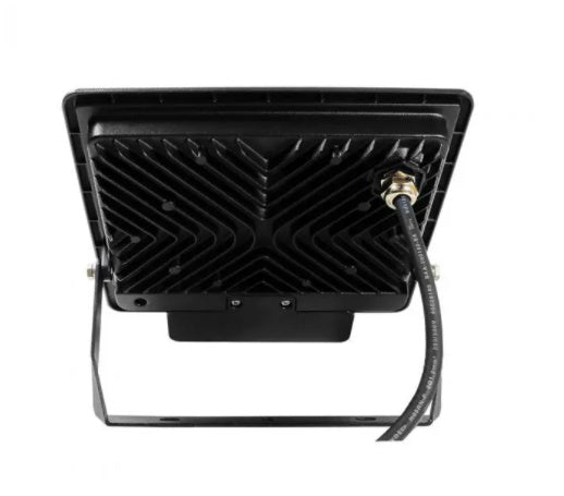 50W(4000Lm) LED Spotlight with PIR sensor, V-TAC SAMSUNG, warranty 5 years, IP65, black, 1m cable, cold white light 6500K