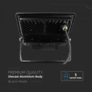 50W(4000Lm) LED Spotlight with PIR sensor, V-TAC SAMSUNG, warranty 5 years, IP65, black, 1m cable, cold white light 6500K