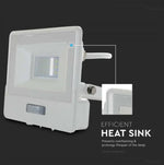 10W(735Lm) LED Spotlight V-TAC SAMSUNG with PIR sensor, warranty 5 years, IP65, white, neutral white light 4000K