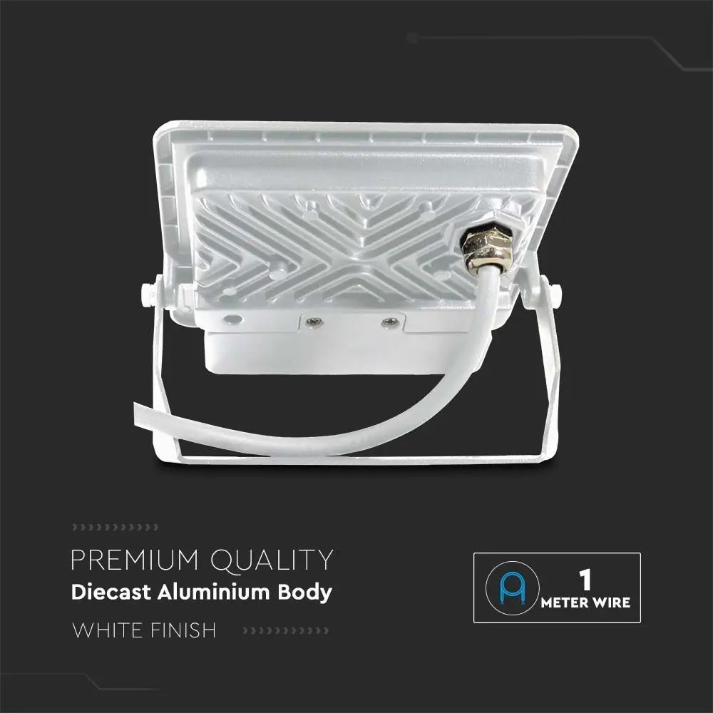 20W (1510Lm) LED-valgusti PIR-anduriga, V-TAC SAMSUNG, IP65, 5-aastane garantii, valge, 1m kaabel, soe valge valgus 3000K